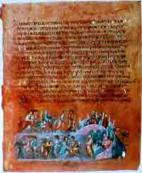 An illustration on folio 12v from the Vienna Genesis showing the story of Jacob.