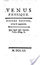 Venus Physique by Maupertuis