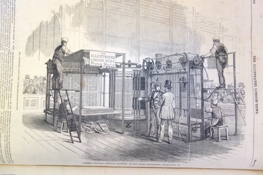 Applegath vertical printing machine at Great Exhibition