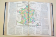 Page opening of Lavoisne atlas showing map of France, etc.