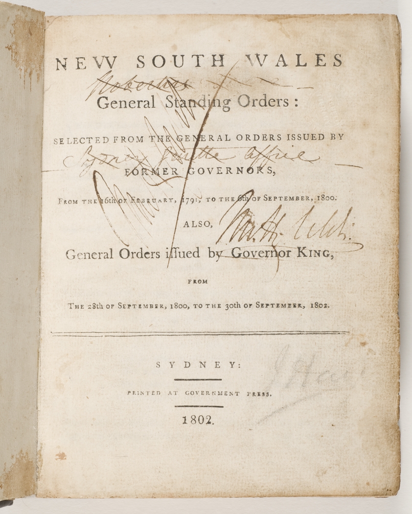 New South Wales General Standing Orders