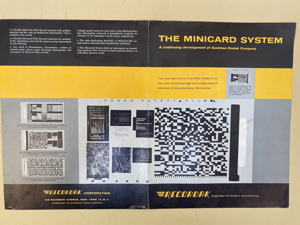 Recordak Minicard Brochure