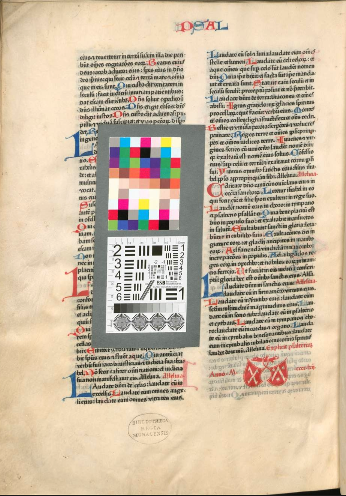 This scan of the 1462 Fust & Schöffer Bible with the colophon and the first printer