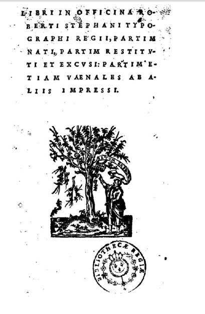 Title page of the first surviving publisher