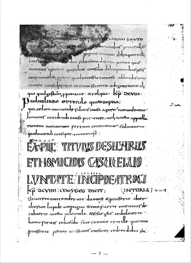 The Berlin Codex of the Collatio as reproduced by Hyamson, p.7.