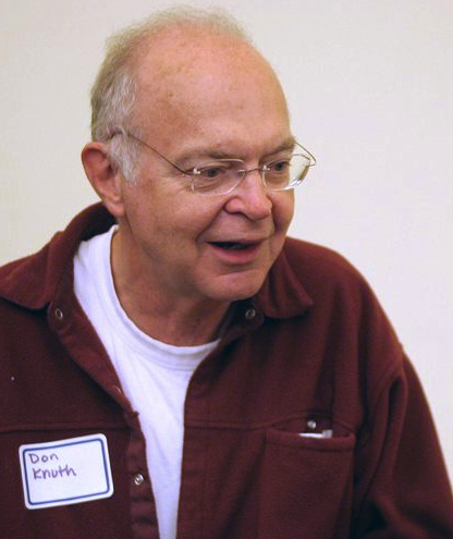 Donald Knuth at a reception for the Open Content Alliance, hosted by the Internet Archive. Taken October 25, 2005 by Jacob Appelbaum.