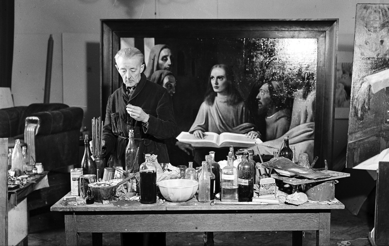 "In May 1945, the Allied forces questioned banker and art dealer Alois Miedl regarding the newly discovered Vermeer. Based on Miedl