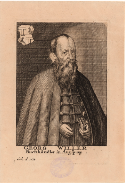 Portrait of Georg Willer published in 1725.