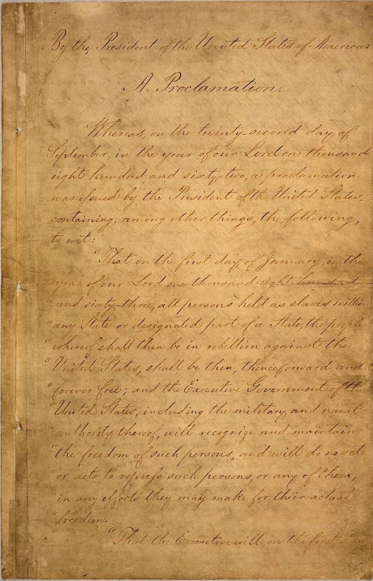 The first page of Lincoln