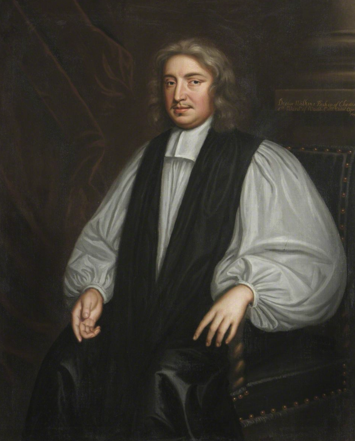 Bishop John Wilkins. Painting attributed to John Greenhill.