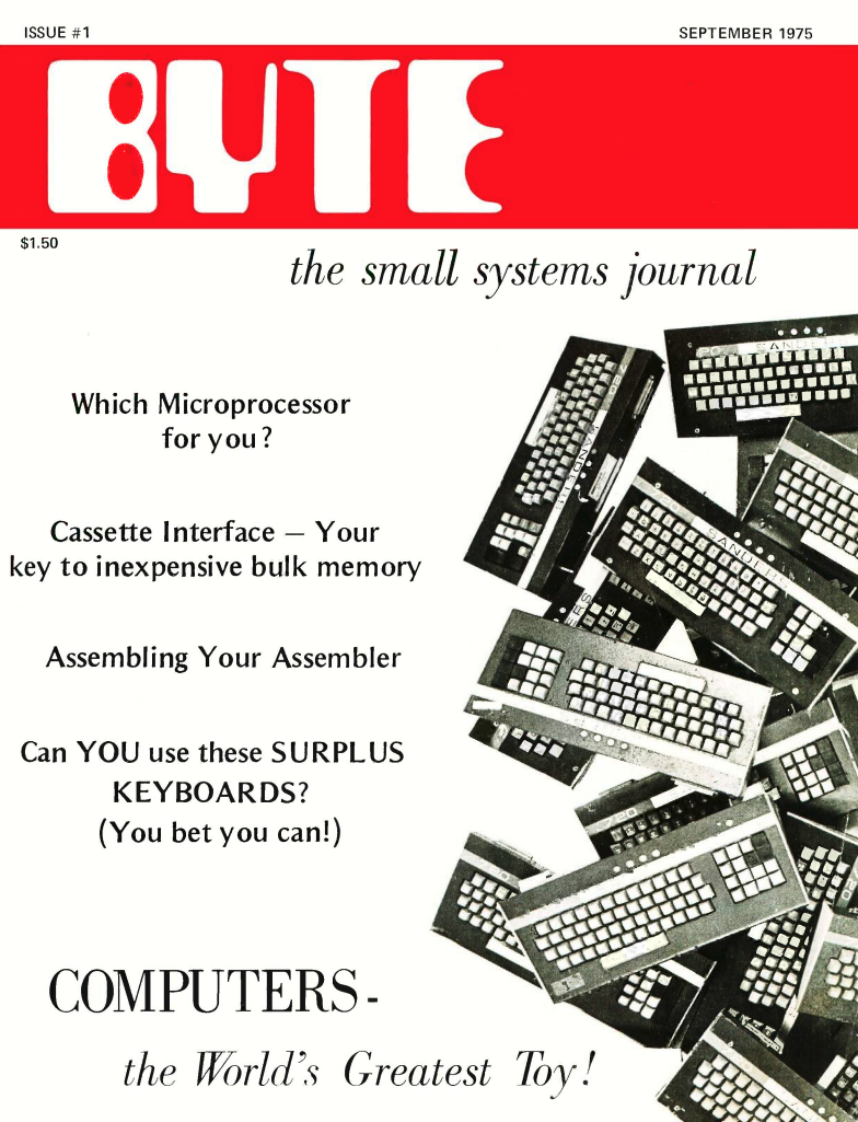 Cover of Byte magazine Vol. 1, no. 1, September 1975.