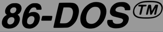 Logo of 86-DOS which Microsoft renamed MS-DOS.