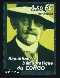 Stamp issued by the Democratic Republic of Congo commemorating David Hilbert