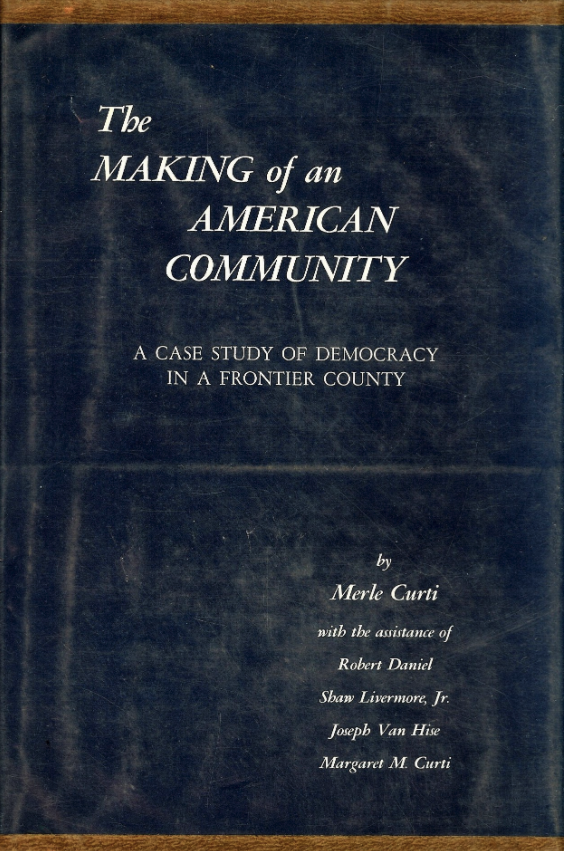 Dust Jacket of Curti's The Making of an American Community