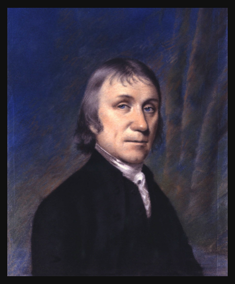 Portrait of Joseph Priestley. Pastel, original dimensions: 9 1/2 in. x 7 3/8 in