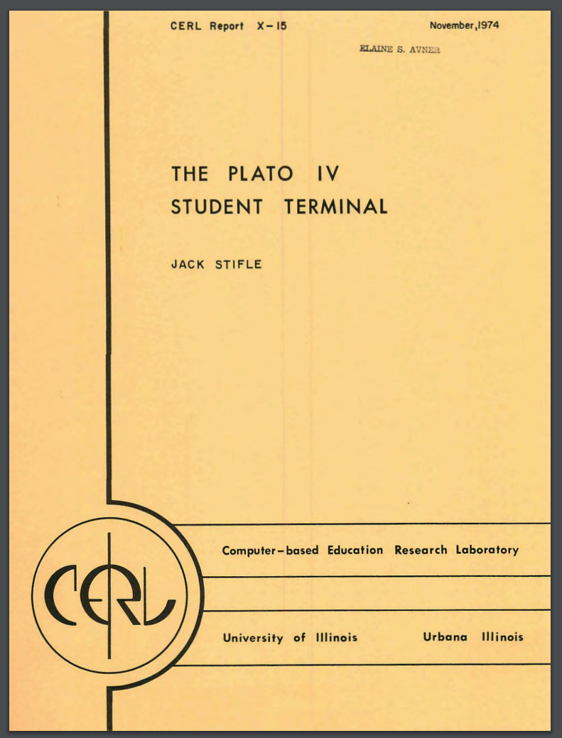 Cover of Stifle, The Plato IV Student Terminal (1974)