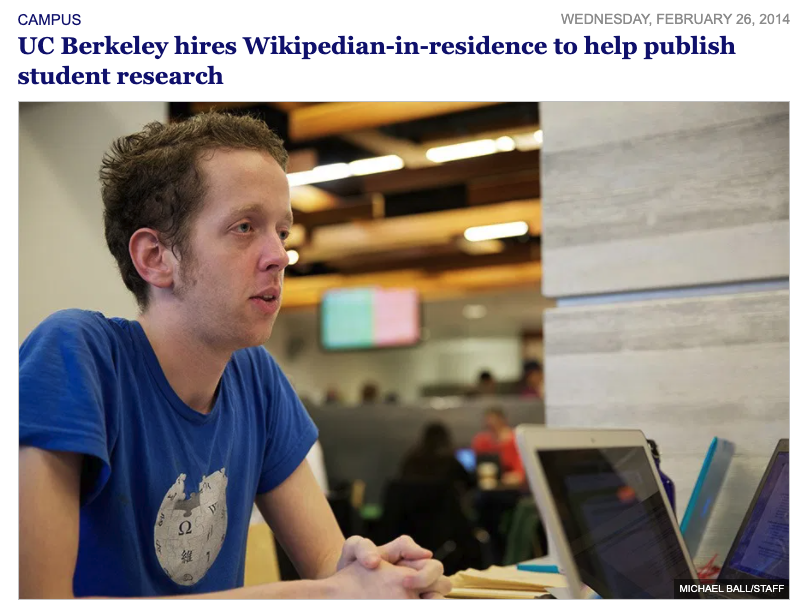 UC Berkeley Hires Wikipedian in Residence