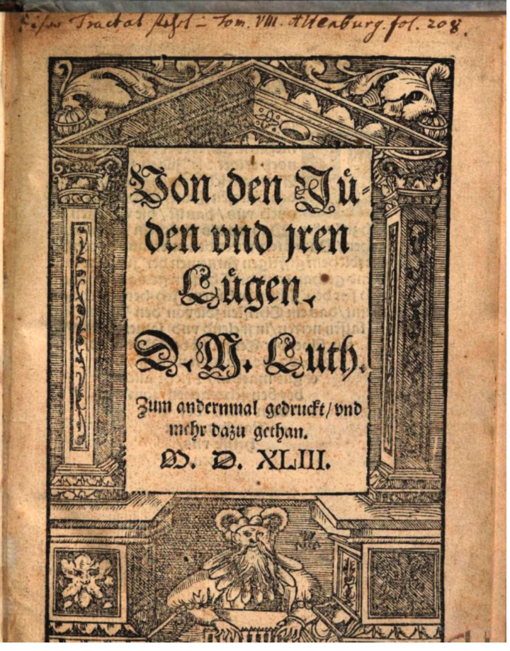 Title page of Luther's Von den Juden undiren Lügen (1543)