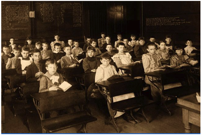 Classroom after Elementary Education Act was passed in England