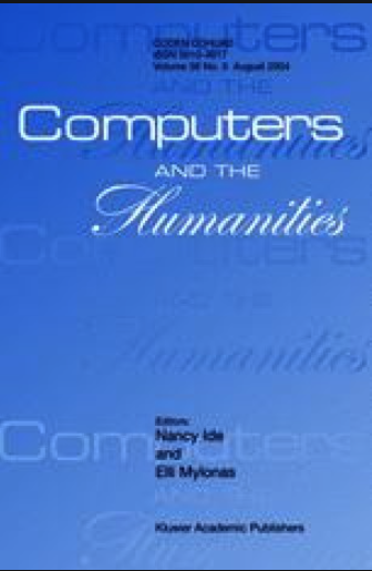 Cover of an issue of the journal "Computers and the Humanities"