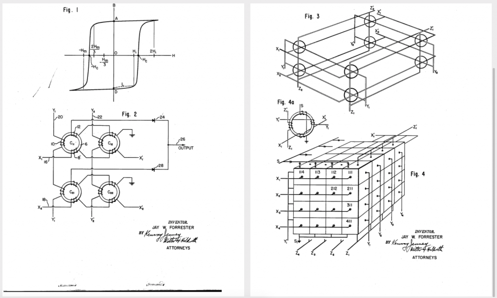 Magnetic Core Images from Forrester's patent