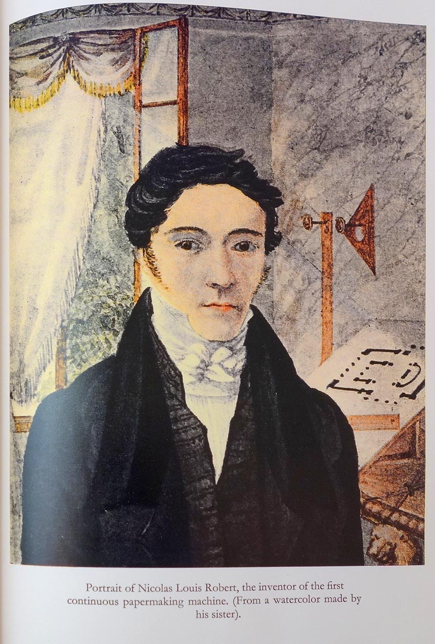 Portrait of Louis-Nicolas Robert, from a watercolor painted by his sister. Reproduced from Nicolas Louis Robert and his Endless Wire Papermaking Machine (2000).