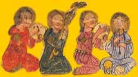 Modern replicas of Al-Jazari's automated musicians, perhaps the oldest programmable automata known. (View Larger)