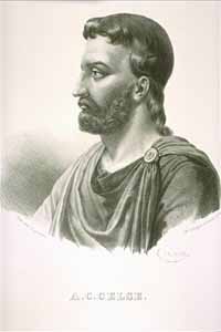 A bust of Aulus Cornelius Celsus.