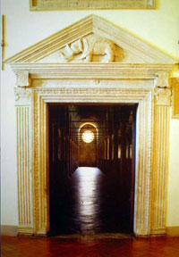 The entrance to the Biblioteca Malatestiana. (View Larger)