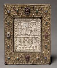 The front of the book-shaped reliquary. (View Larger)