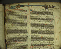 The incipit of HLS MS 1, Harvard Law School's copy of Bracton's De legibus et consuetudinibus Angliae, probably written around the year 1300. (View Larger)