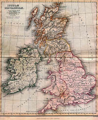 A map of Britannia from A Classical Atlas of Ancient Geography by Alexander G. Findlay. New York: Harper and Brothers 1849. (View Larger)