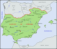 A map of the Caliphate of Cordoba circa 1000CE. (View Larger)