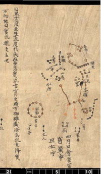 A depiction of a constellation from the Dunhuang Chinese Sky. (View Larger)