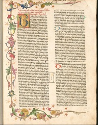 The German Mentelin Bible, published by Johann Mentelin in 1466, was the first bible published in a modern language. (View Larger)