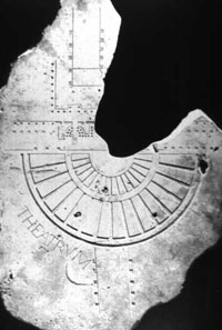 A reconstruction of a portion of the Forma Urbis Romae, showing a section of the Theater of Pompey. (View Larger)