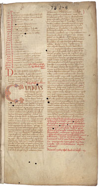 Folio 1r of the manuscript of Liber Pantegni preserved in the Koninklijke Bibliotheek. (View Larger)