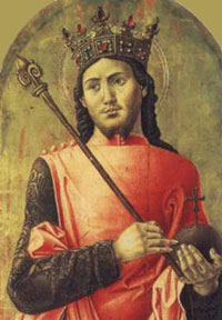 A portrait of Louis IX.