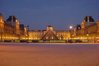 The courtyard of the Louvre, present day. (View Larger)