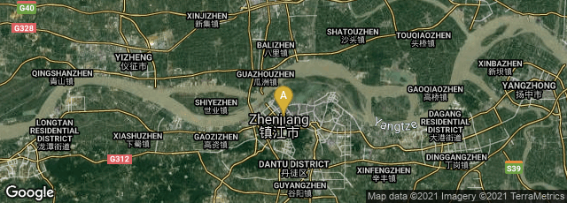 Detail map of Runzhou Qu, Zhenjiang Shi, Jiangsu Sheng, China