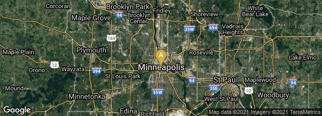 Detail map of Minneapolis, Minnesota, United States
