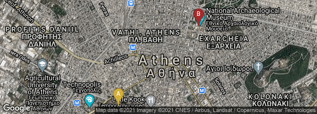 Detail map of Athina, Greece,Athina, Greece