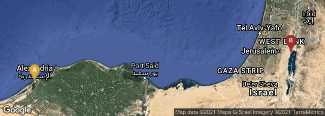 Detail map of Alexandria Governorate, Egypt,(31.740833,35.458611)
