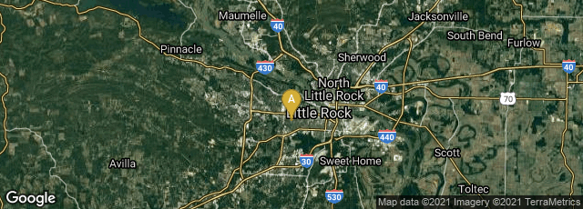 Detail map of Little Rock, Arkansas, United States
