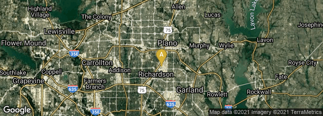 Detail map of Richardson, Texas, United States