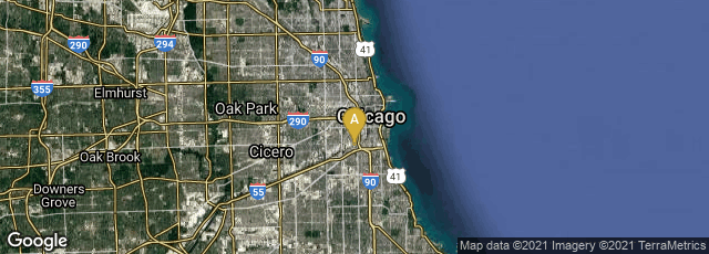 Detail map of Chicago, Illinois, United States
