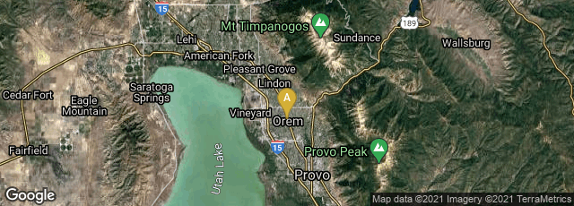 Detail map of Orem, Utah, United States