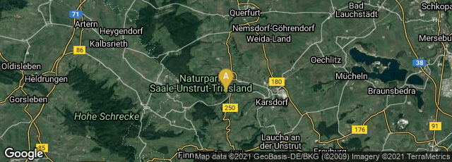 Detail map of Nebra (Unstrut), Sachsen-Anhalt, Germany