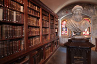 A bust of Johannes Mentlin in the Humanist Library of Sélestat. (View Larger)