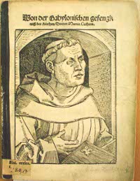 Martin Luther's 'On the Babylonian Captivity of the Church,' in which he criticizes the seven sacraments of the Catholic Church, was the second of three treatises published by Luther in 1520 which became manifestos for the Reformation.  (View Larger)